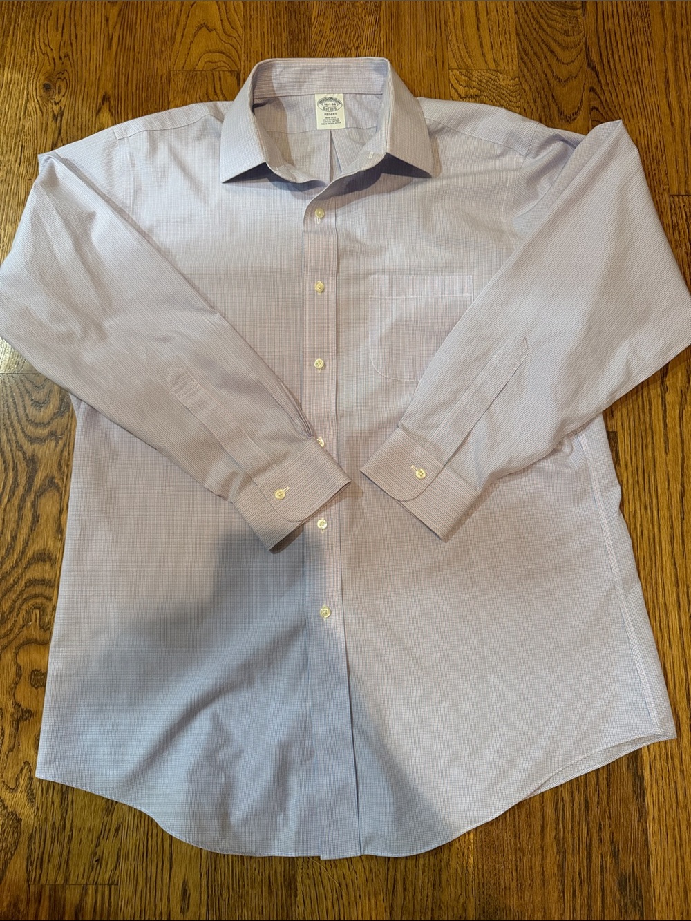 Brooks Brothers Light Lavender Micro-Check Dress Shirt